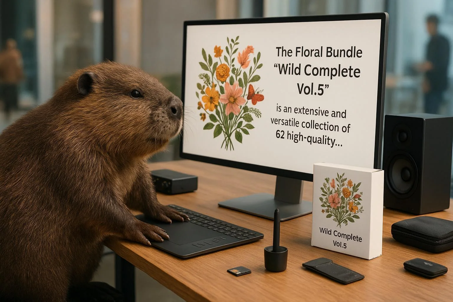 Floral BUNDLE. Wild complete Vol.5, 62xPNG